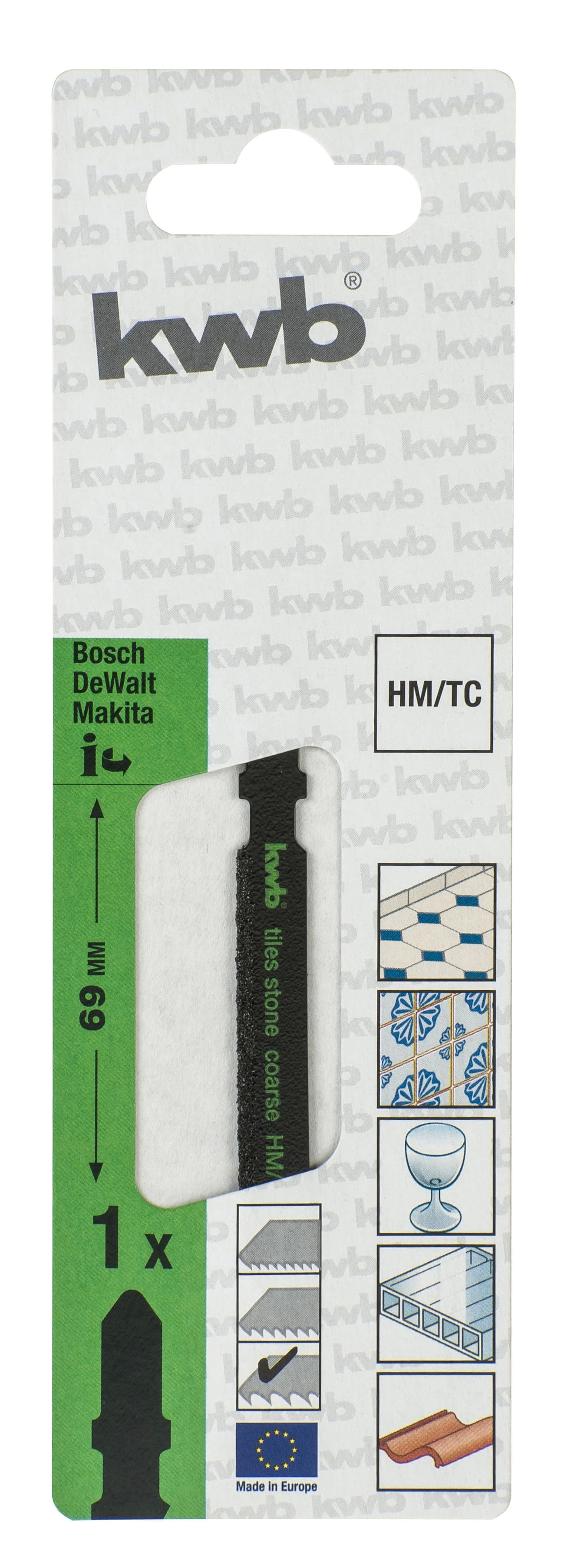  KWB 49621923 list za ubodnu testeru za keramiku 76,5 mm, ojačan karbidom 