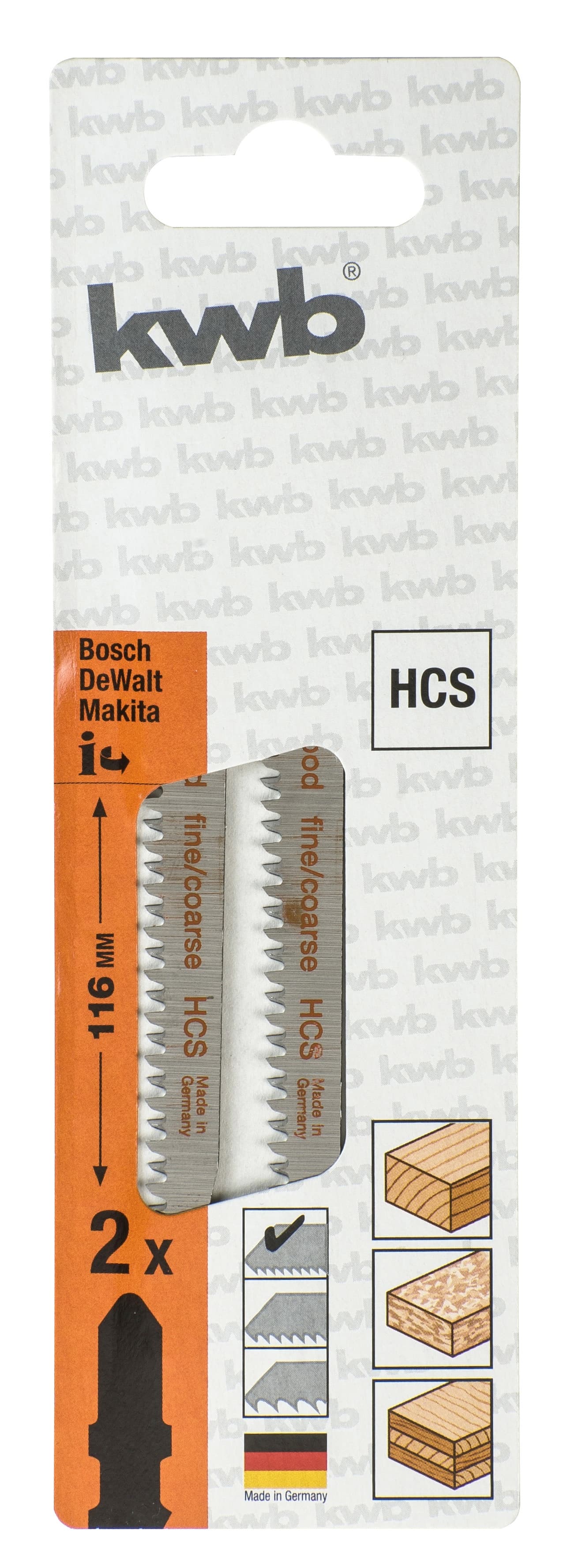 KWB 49623023 list za ubodnu testeru za drvo, 117 mm, 2/1, fini