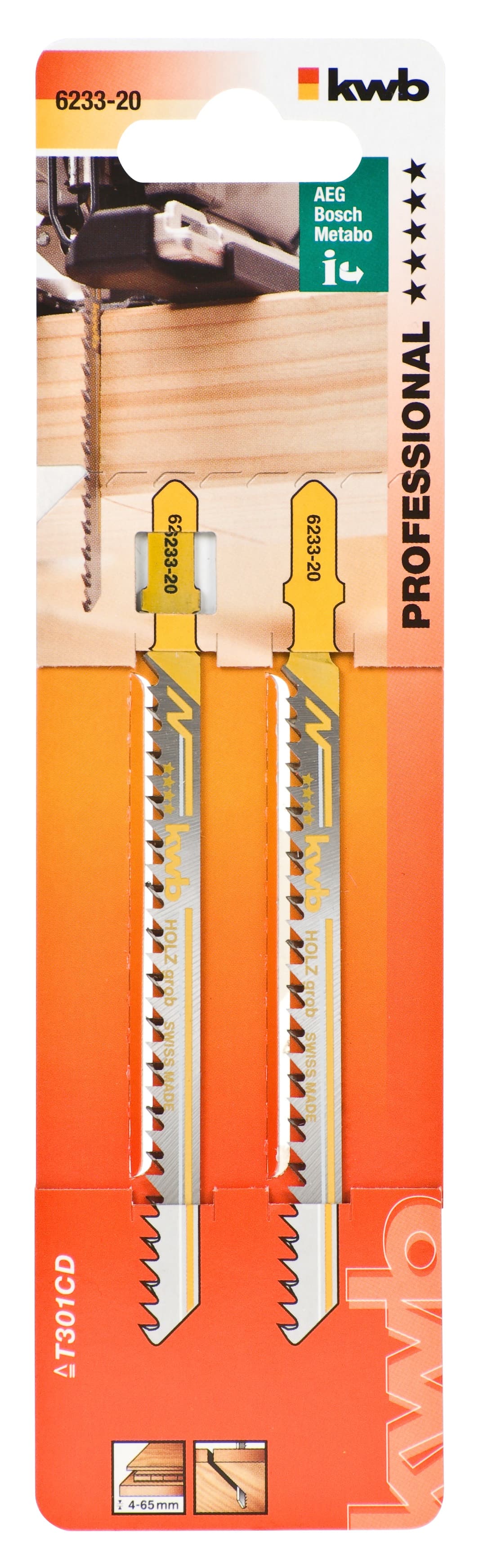  KWB 49623320 List za ubodnu testeru dugi 116 mm, BiMetal, za drvo, 2 komada