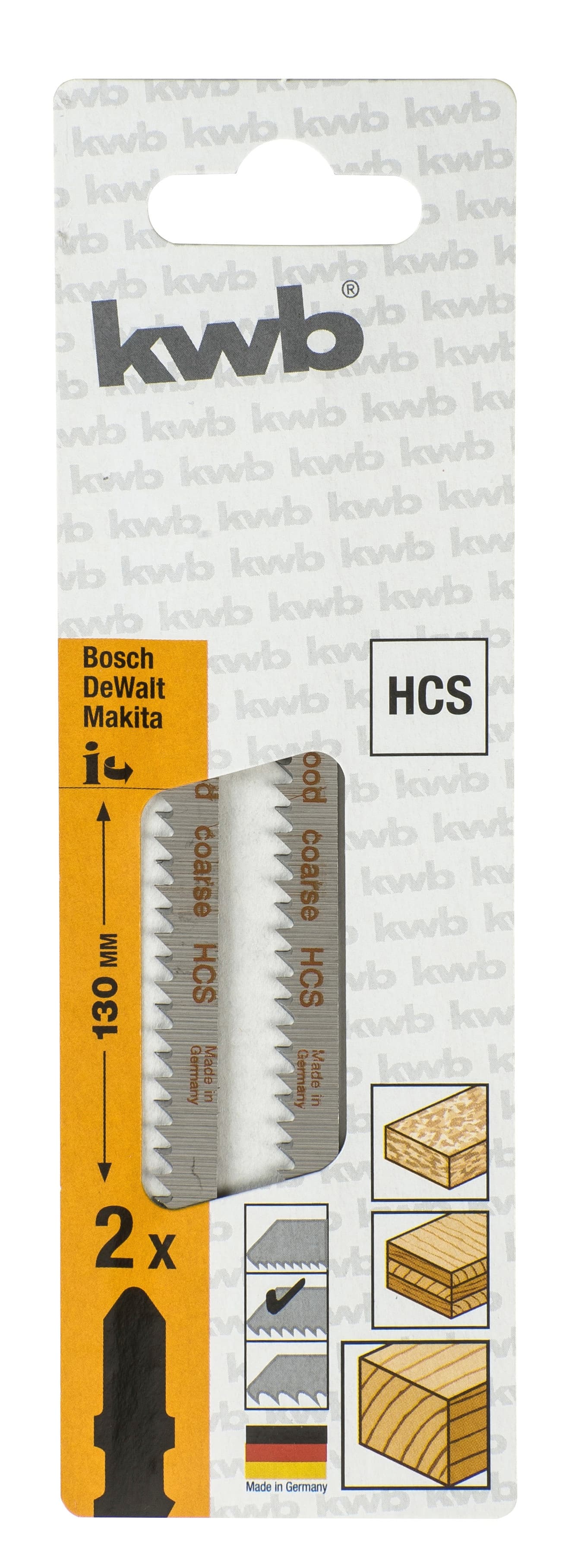  KWB 49623323 list za ubodnu testeru za drvo, 132 mm, 2/1, grubi