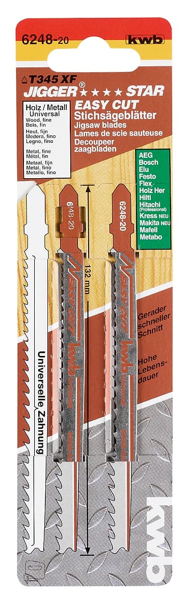  KWB 49624820 list za ubodnu testeru za drvo/metal, 2/1, 132 mm - slika 2