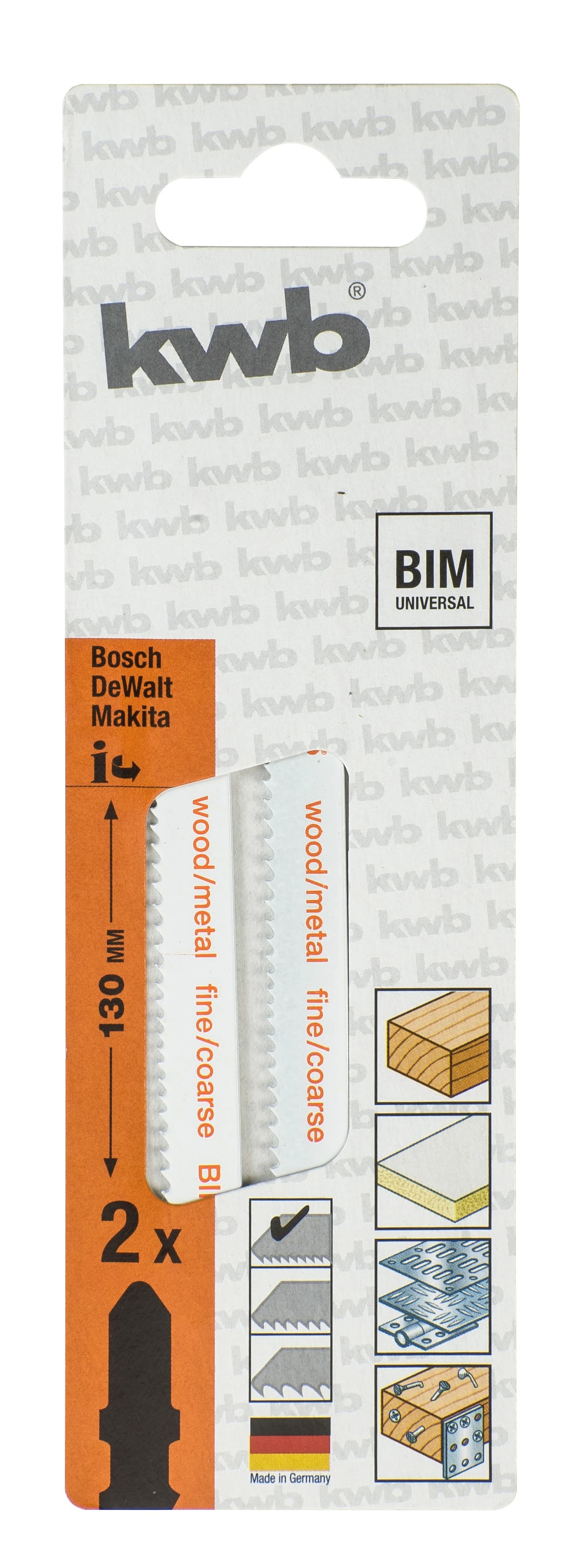  KWB 49624823 list za ubodnu testeru za više materijala, 100 mm, 2/1