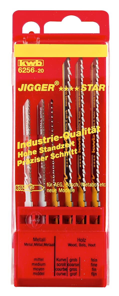  KWB 49625620 List za ubodnu testeru set 6/1 | 4xDrvo, 2xMetal, U-prihvat