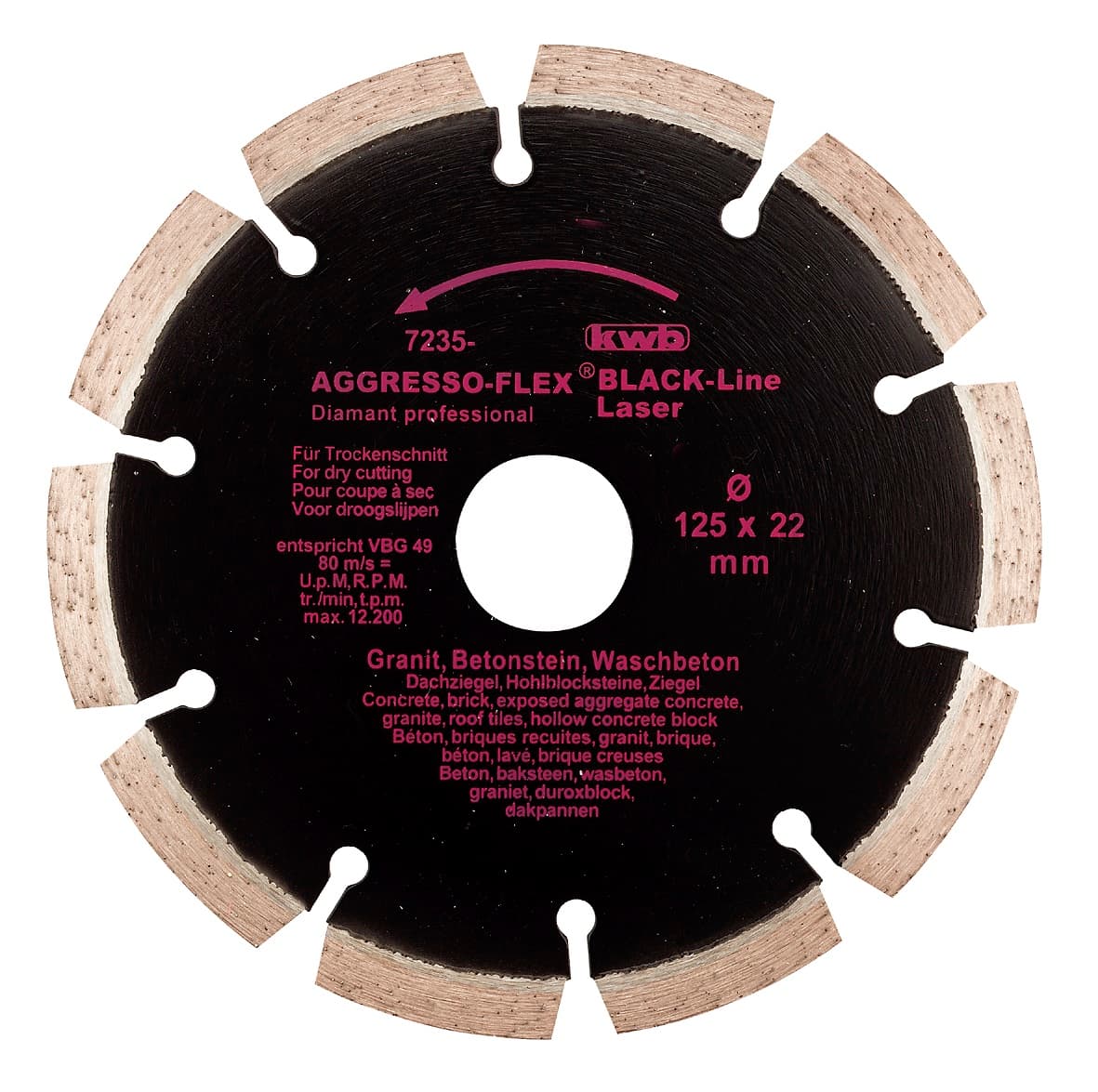  KWB 49723140 Dijamantska rezna ploča za beton 115 mm
