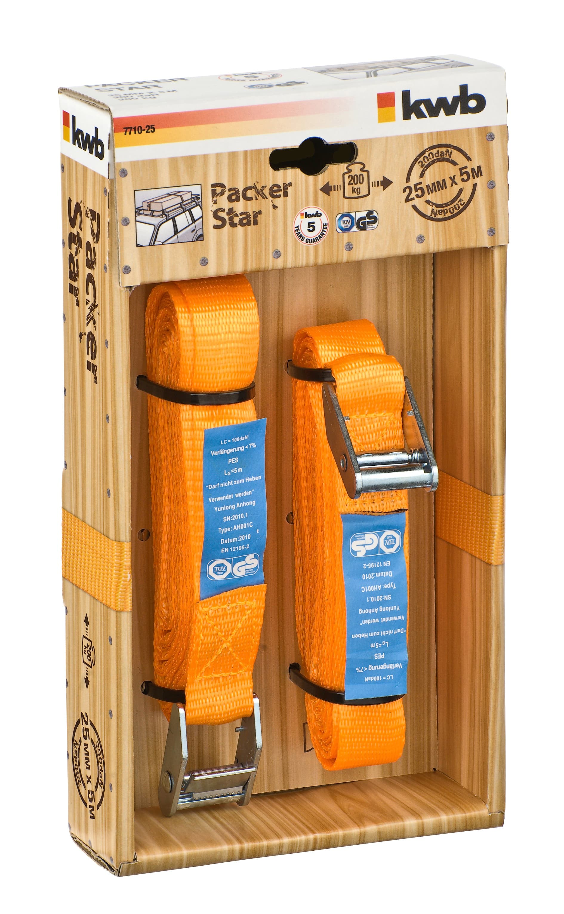  KWB 49771025 2 kaiša 25 sa kopčom, 5m | TUEV,  od poliestera