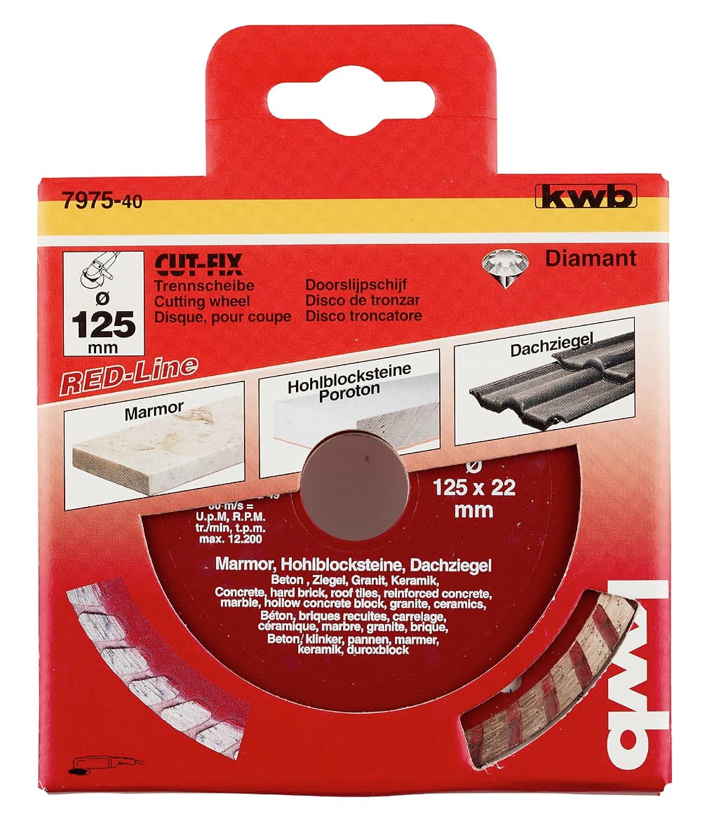  KWB 49797540 RedLine Diamant rezni disk 125, Cut-Fix, 7.0x2.3  - slika 2