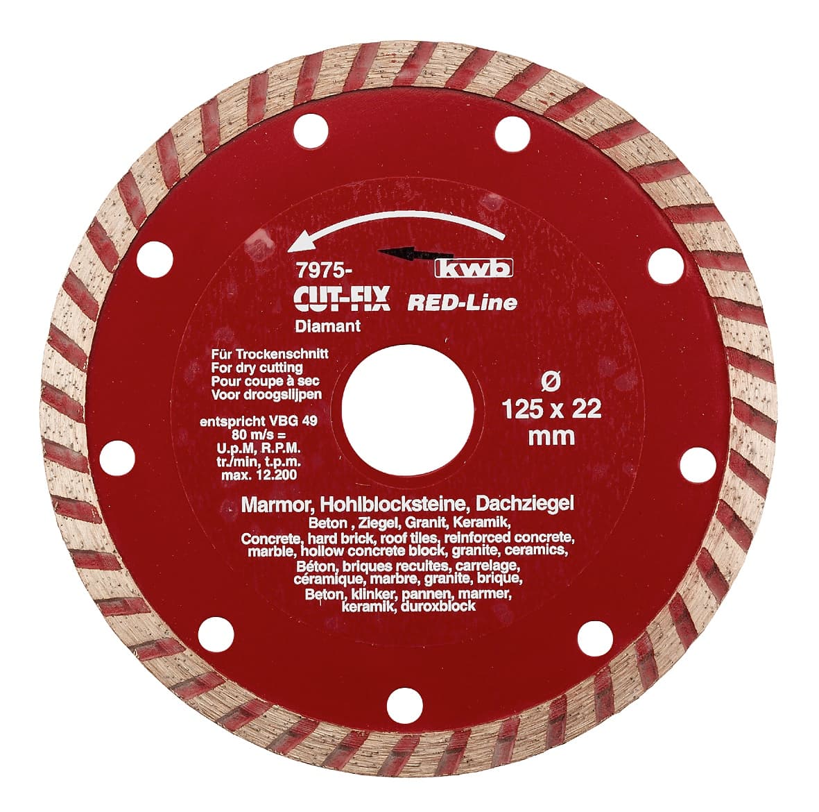  KWB 49797840 RedLine Diamant rezni disk 230, Cut-Fix, 7.0x2.8 