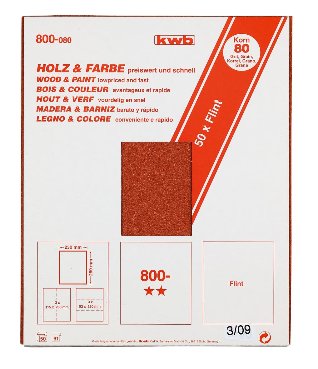 KWB 49800120 Brusni papir (drvo-farba) GR120 | 230x280