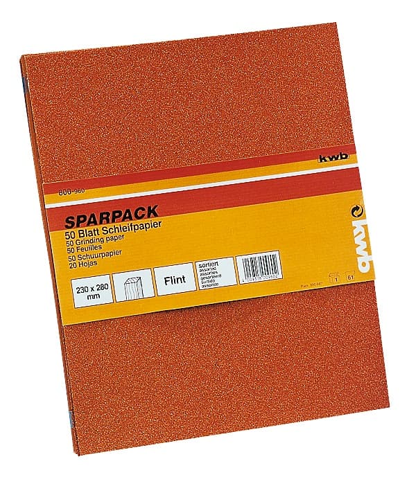  KWB 49800960 Brusni papir set (drvo-farba) GR40-180, 50/1 | 230x280