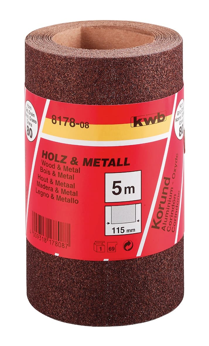  KWB 49817806 Brusna rol-traka 5m 115 GR60 | alu-oksid, za drvo i metal - slika 2