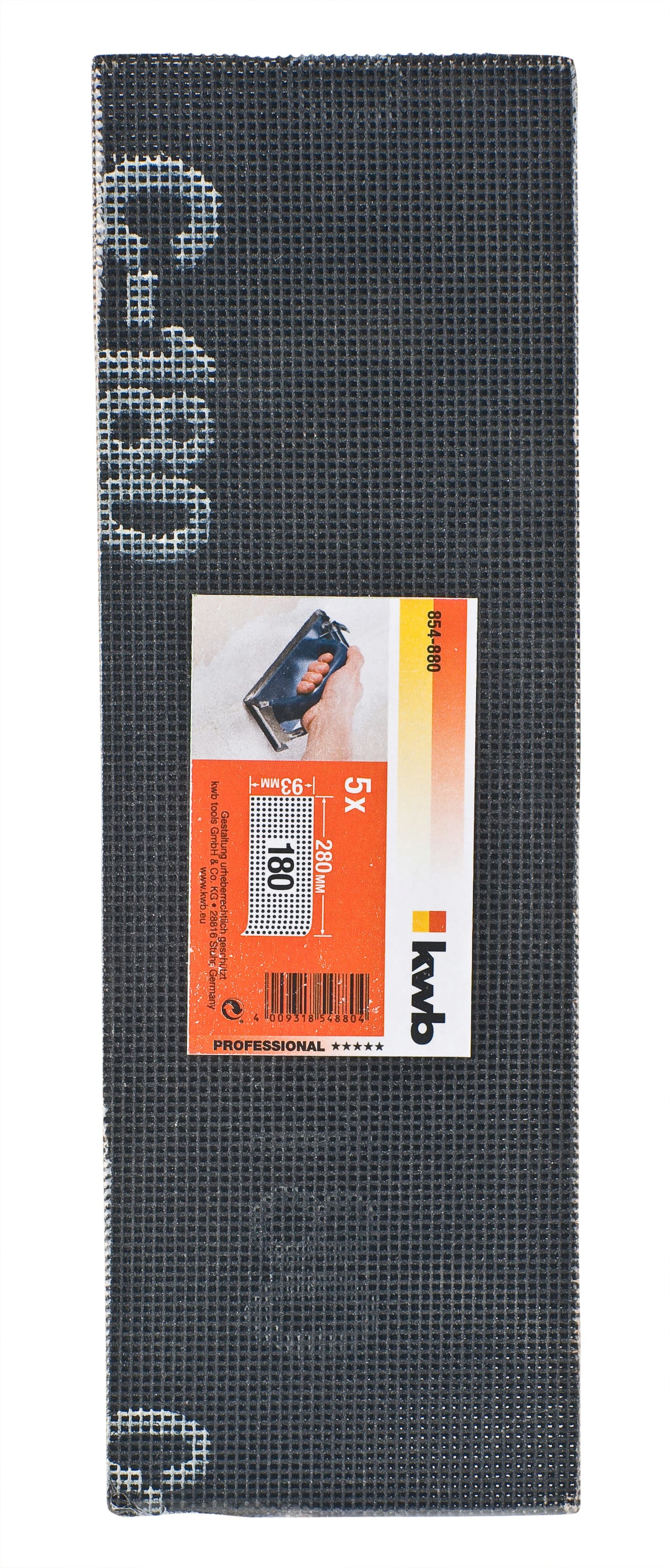  KWB 49854880 Brusni papir 93x280 GR180 5/1 | mrežasti, za gipskarton/boju/rđu