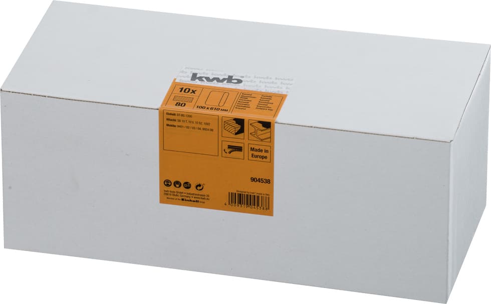  KWB 49904538 Trakasti brusni papir 75x457 mm, GR80, 10/1 | drvo-metal, alu-oksid - slika 4