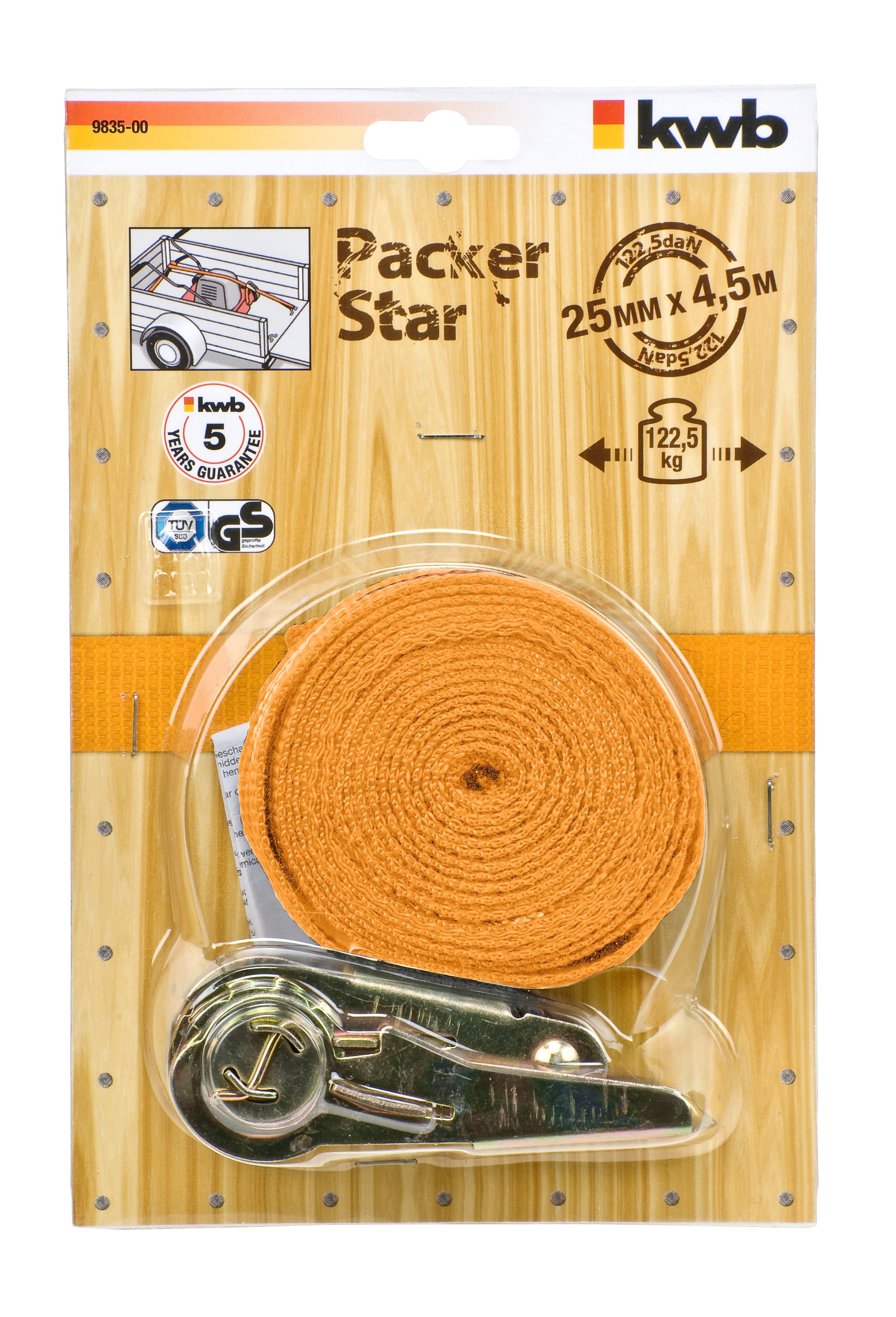  KWB 49983500 Kaiš 25 sa zatezačem, 4.5m | TUEV, od polipropilena - slika 2