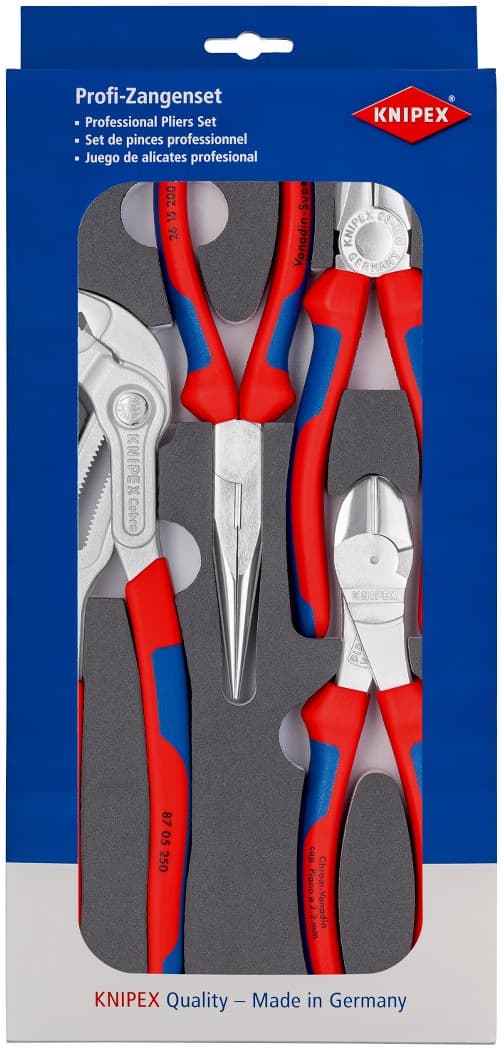 Knipex komplet klešta Basic Chrome 4 dela u penastom ulošku 00 20 01 V17 - slika 2