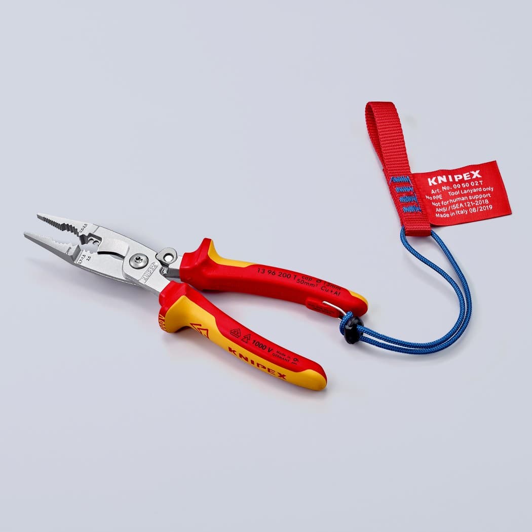 Knipex 13 96 200 klešta za električne instalacije izolovane, VDE, hromirane 200 mm - slika 10