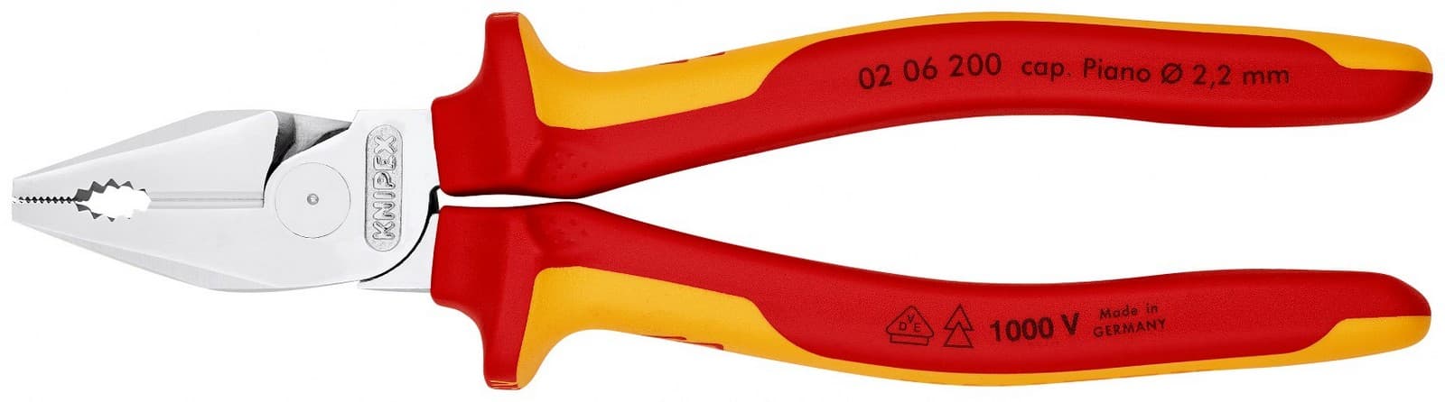 Knipex kombinovana klešta izolovana 1000V VDE 200mm 02 06 200 - slika 11