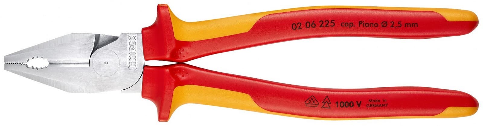 Knipex kombinovana klešta izolovana 1000V VDE 225mm 02 06 225 - slika 11