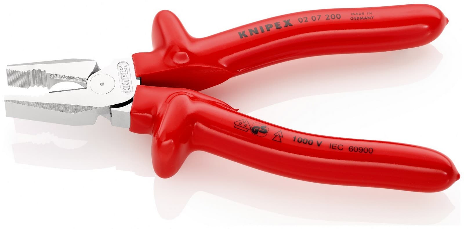 Knipex kombinovana klešta ojačana izolovana 200mm 02 07 200 - slika 2