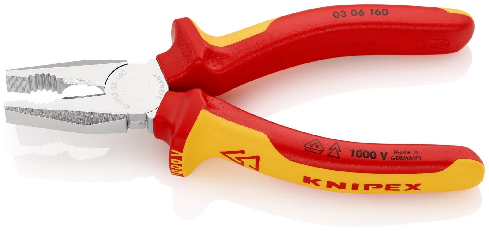 Knipex klešta kombinovana izolovana 1000V VDE 160mm 03 06 160 - slika 2