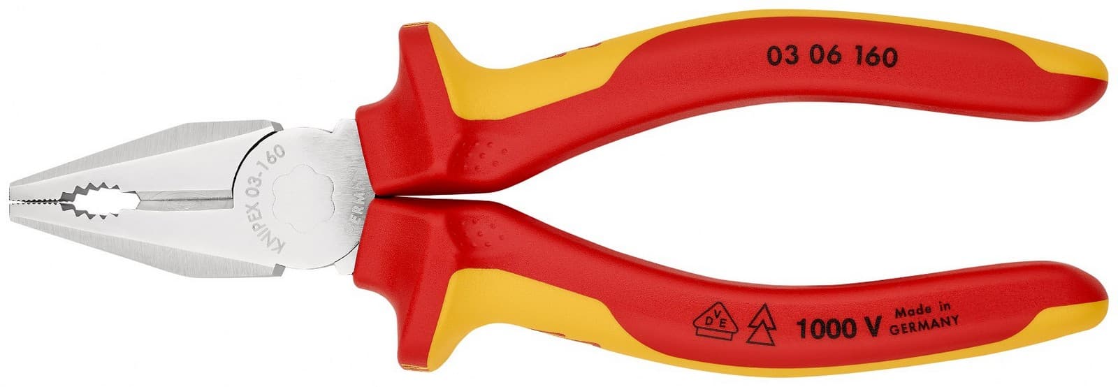 Knipex klešta kombinovana izolovana 1000V VDE 160mm 03 06 160 - slika 3