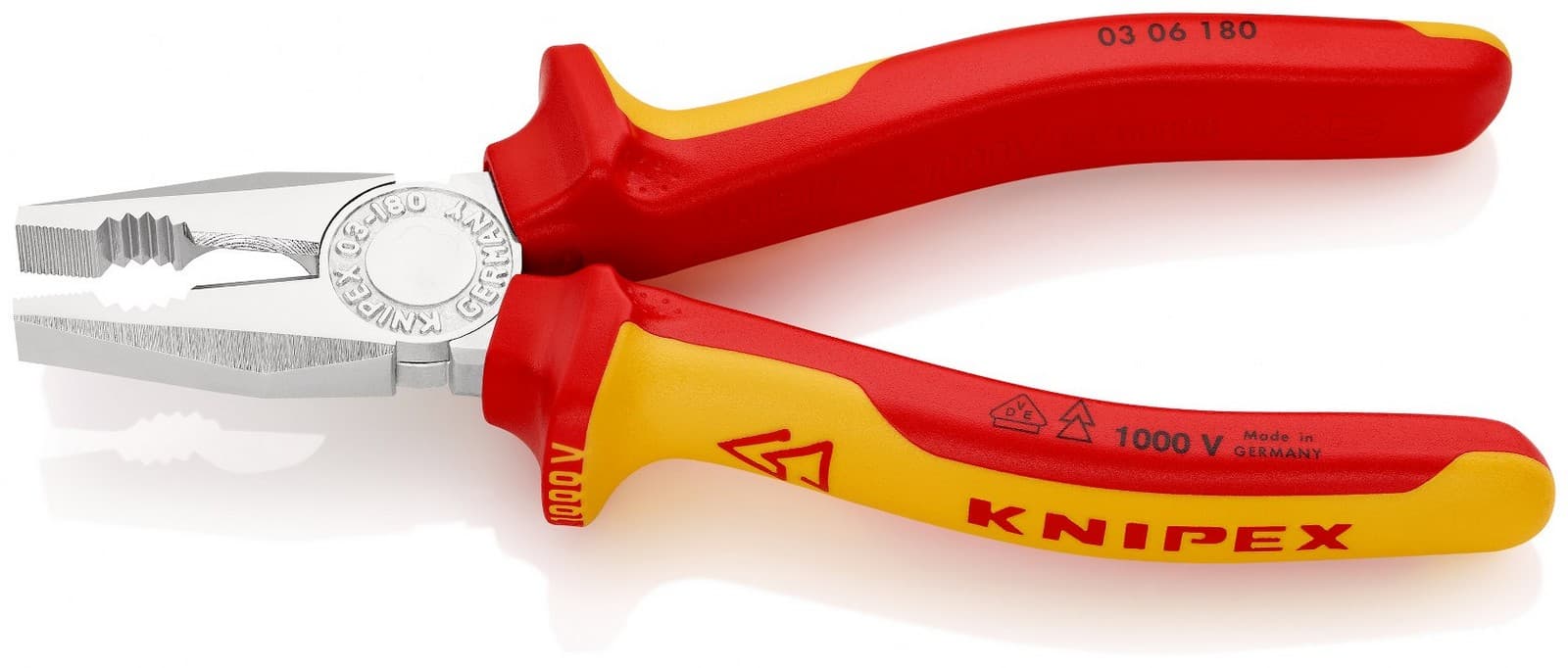 Knipex klešta kombinovana izolovana 1000V VDE 180mm 03 06 180 - slika 13