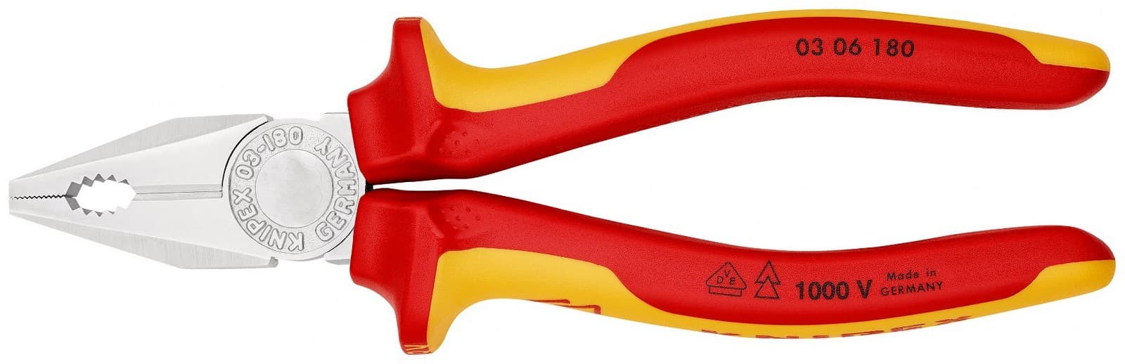 Knipex klešta kombinovana izolovana 1000V VDE 180mm 03 06 180 - slika 14