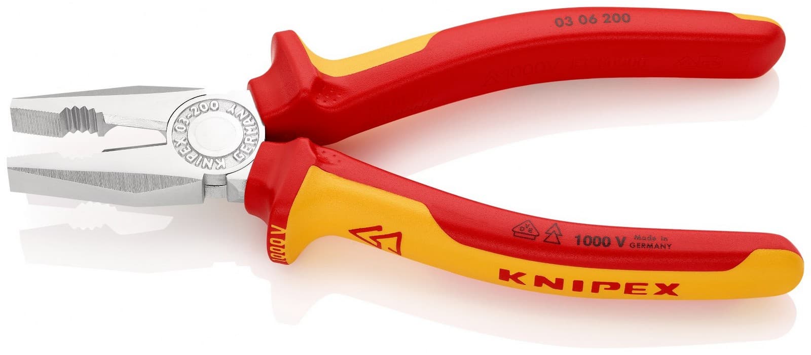 Knipex klešta kombinovana izolovana 1000V VDE 200mm 03 06 200 - slika 11