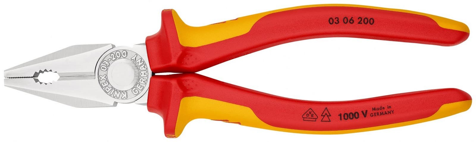 Knipex klešta kombinovana izolovana 1000V VDE 200mm 03 06 200 - slika 12