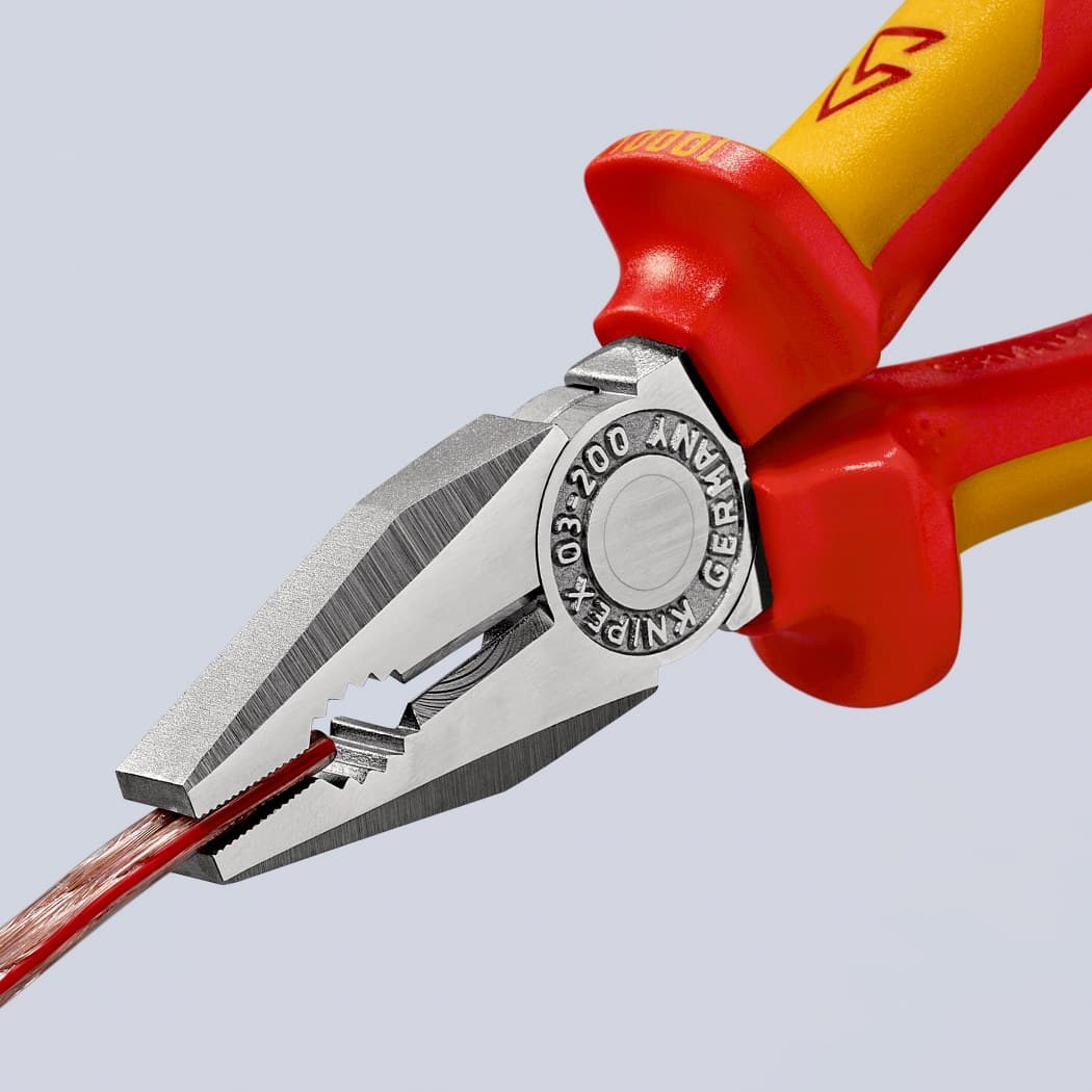 Knipex klešta kombinovana izolovana 1000V VDE 200mm 03 06 200 - slika 17
