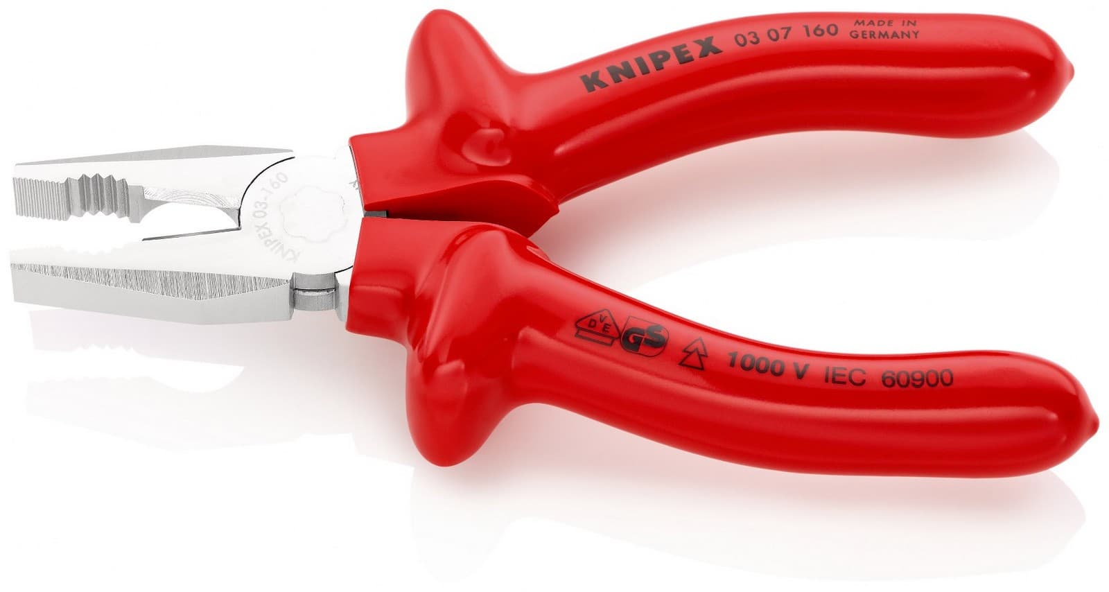 Knipex kombinovana klešta izolovana 160mm 03 07 160 - slika 2