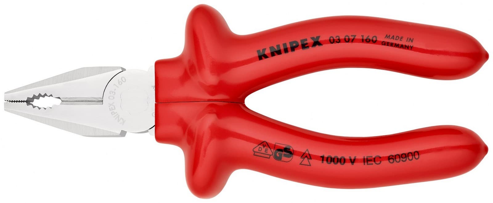 Knipex kombinovana klešta izolovana 160mm 03 07 160 - slika 3
