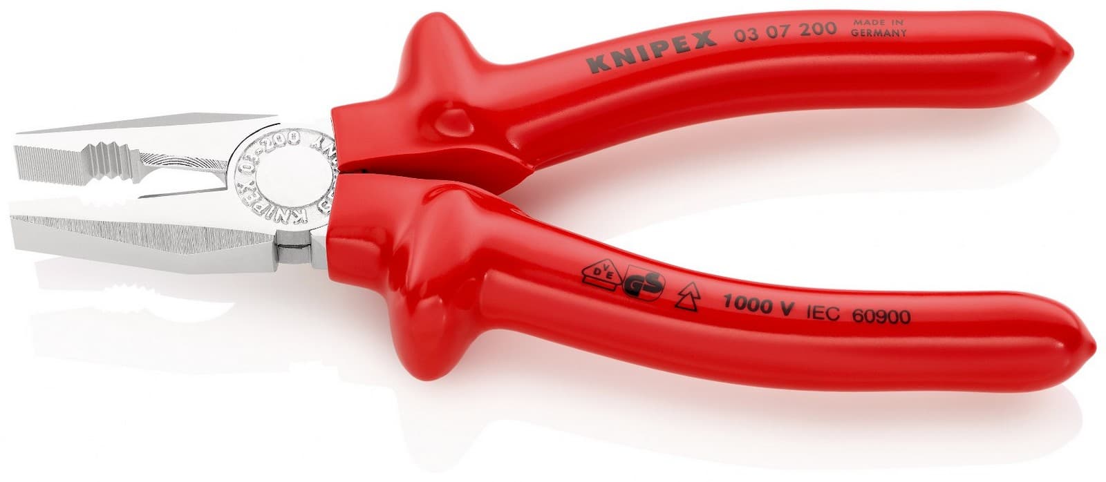 Knipex kombinovana klešta izolovana 200mm 03 07 200 - slika 2