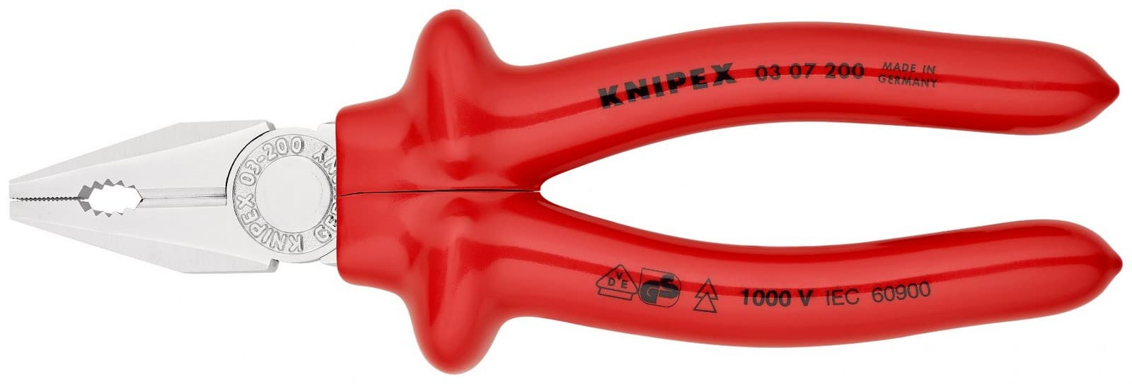 Knipex kombinovana klešta izolovana 200mm 03 07 200 - slika 3