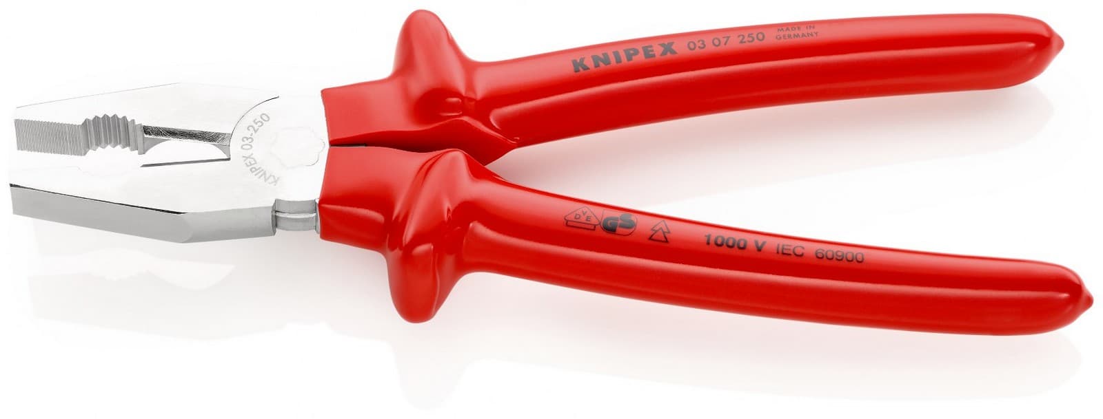 Knipex kombinovana klešta izolovana 250mm 03 07 250 - slika 2