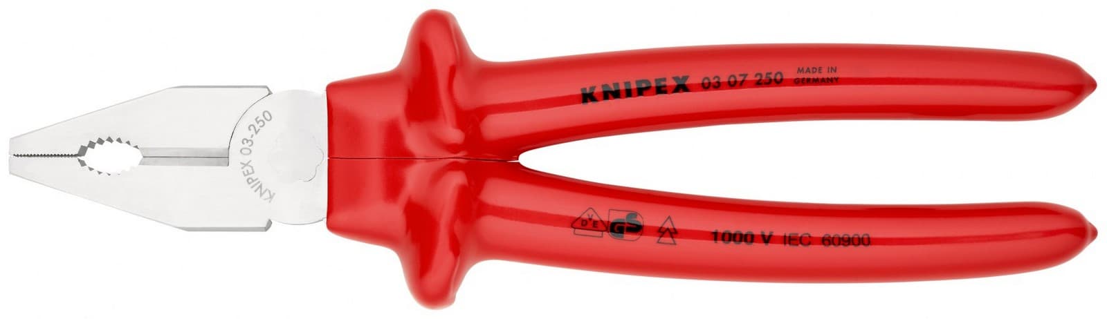 Knipex kombinovana klešta izolovana 250mm 03 07 250 - slika 3