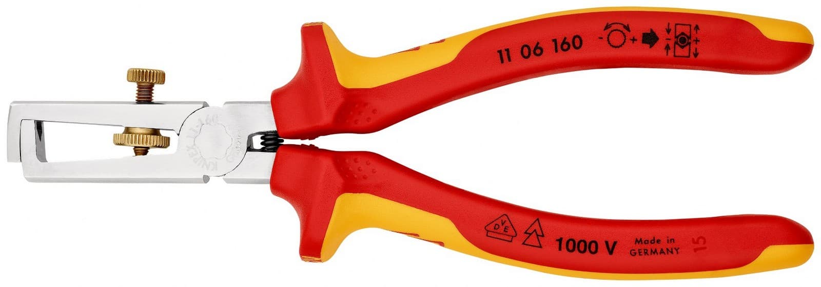 Knipex klešta za skidanje izolacije 1000V VDE 160mm u blister pakovanju 11 06 160 SB - slika 3