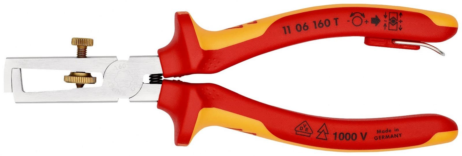 Knipex klešta za skidanje izolacije 1000V VDE 160mm sa mogućnošću kačenja 11 06 160 T - slika 5