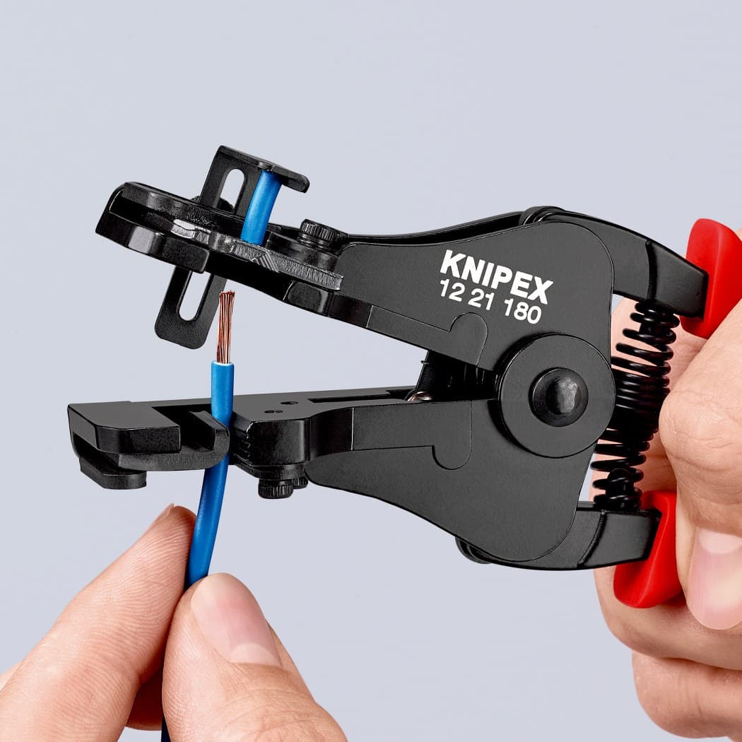 Knipex klešta za skidanje izolacije s profilnim noževima 0.5-6.0mm² 12 21 180 - slika 7