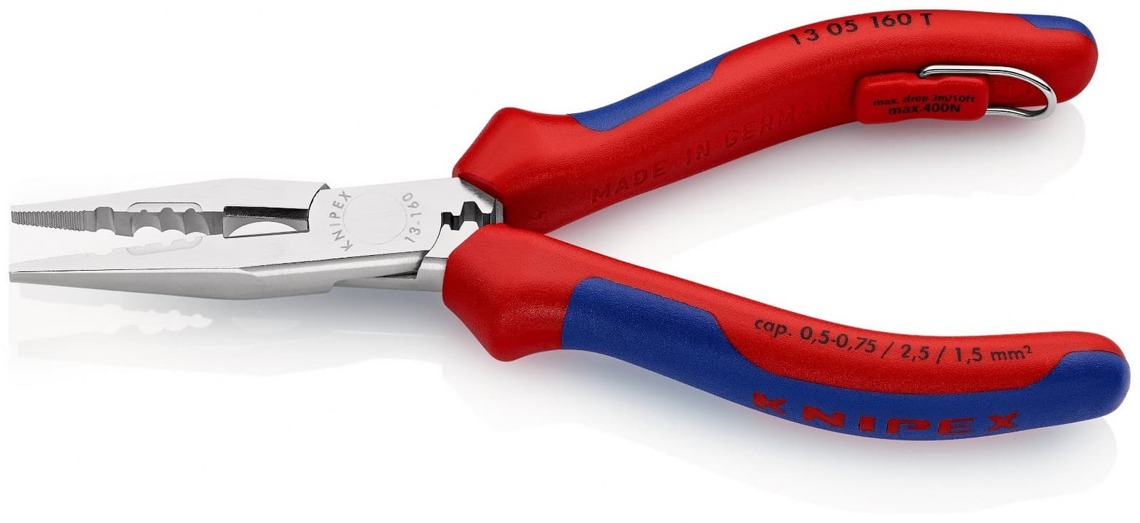 Knipex električarska klešta Multi 4-u-1 160mm sa mogućnošću kačenja 13 05 160 T - slika 7