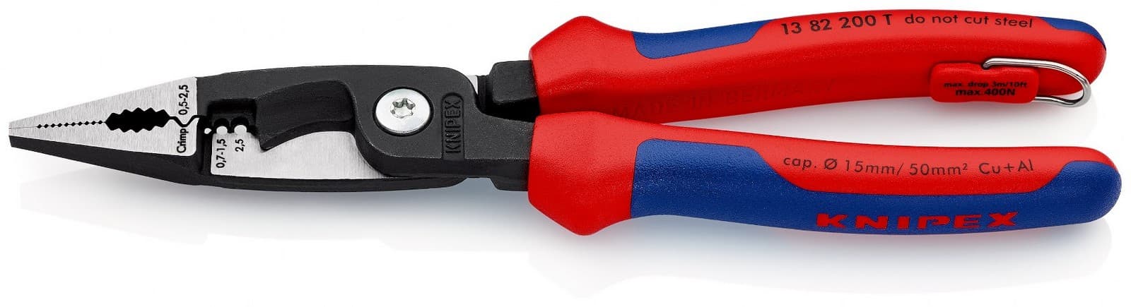 Knipex 13 82 200 T BK klešta za električne instalacije, 200 mm  - slika 7