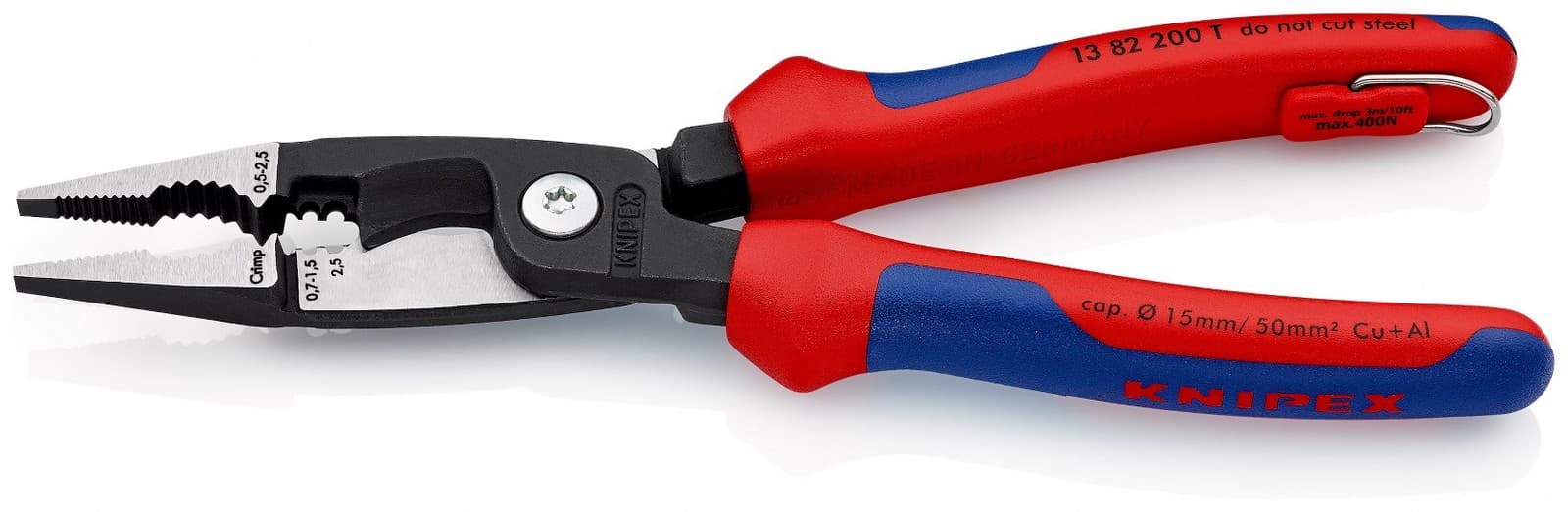 Knipex 13 82 200 T BK klešta za električne instalacije, 200 mm  - slika 8