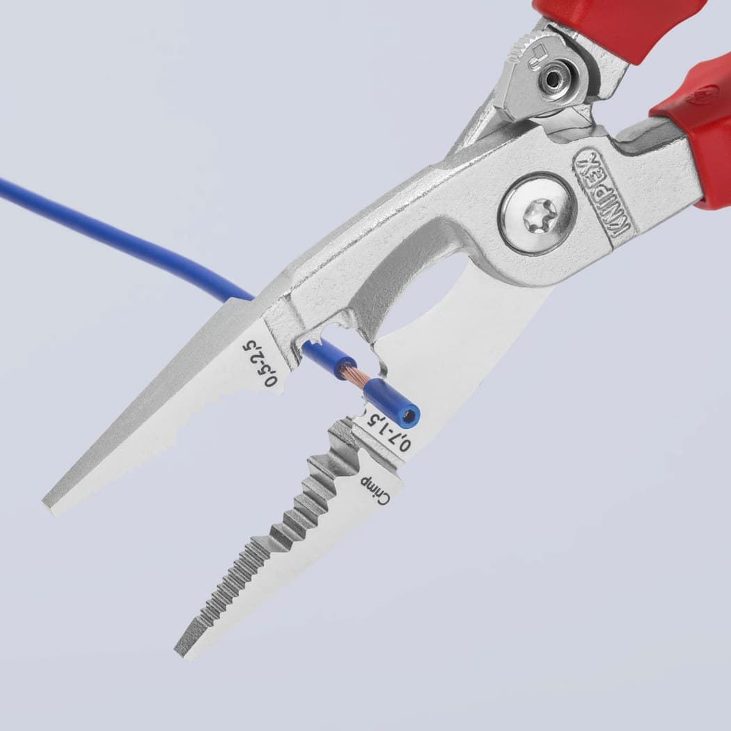 Knipex 13 96 200 klešta za električne instalacije izolovane, VDE, hromirane 200 mm - slika 17