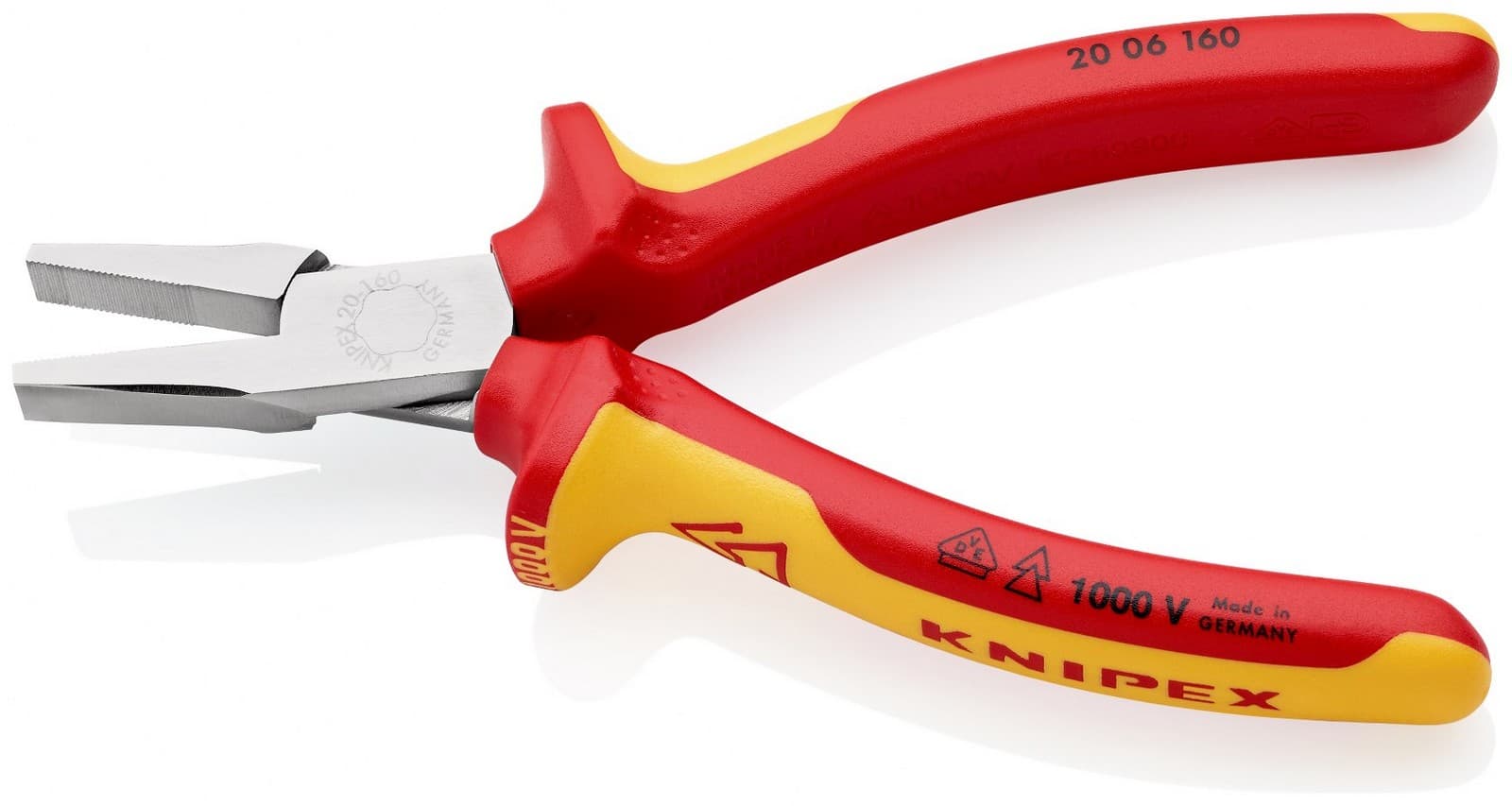 Knipex pljosnata klešta za hvatanje 1000V VDE 160mm 20 06 160 - slika 5