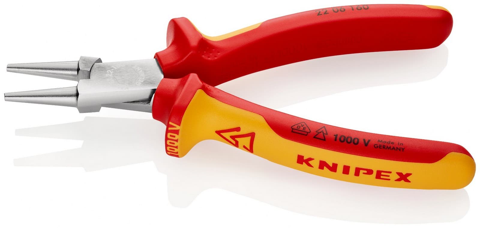 Knipex izolovana klešta za hvatanje sa okruglim čeljustima 1000V VDE 160mm 22 06 160 - slika 2