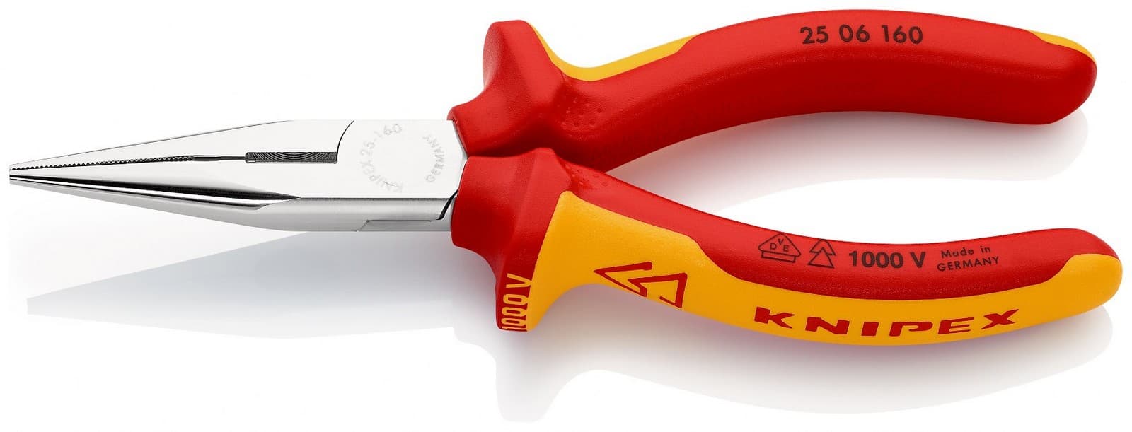 Knipex 25 06 160 SB Špicasta klešta sa sa bočnim sečenjem izolovana, VDE, hromirane 160 mm 