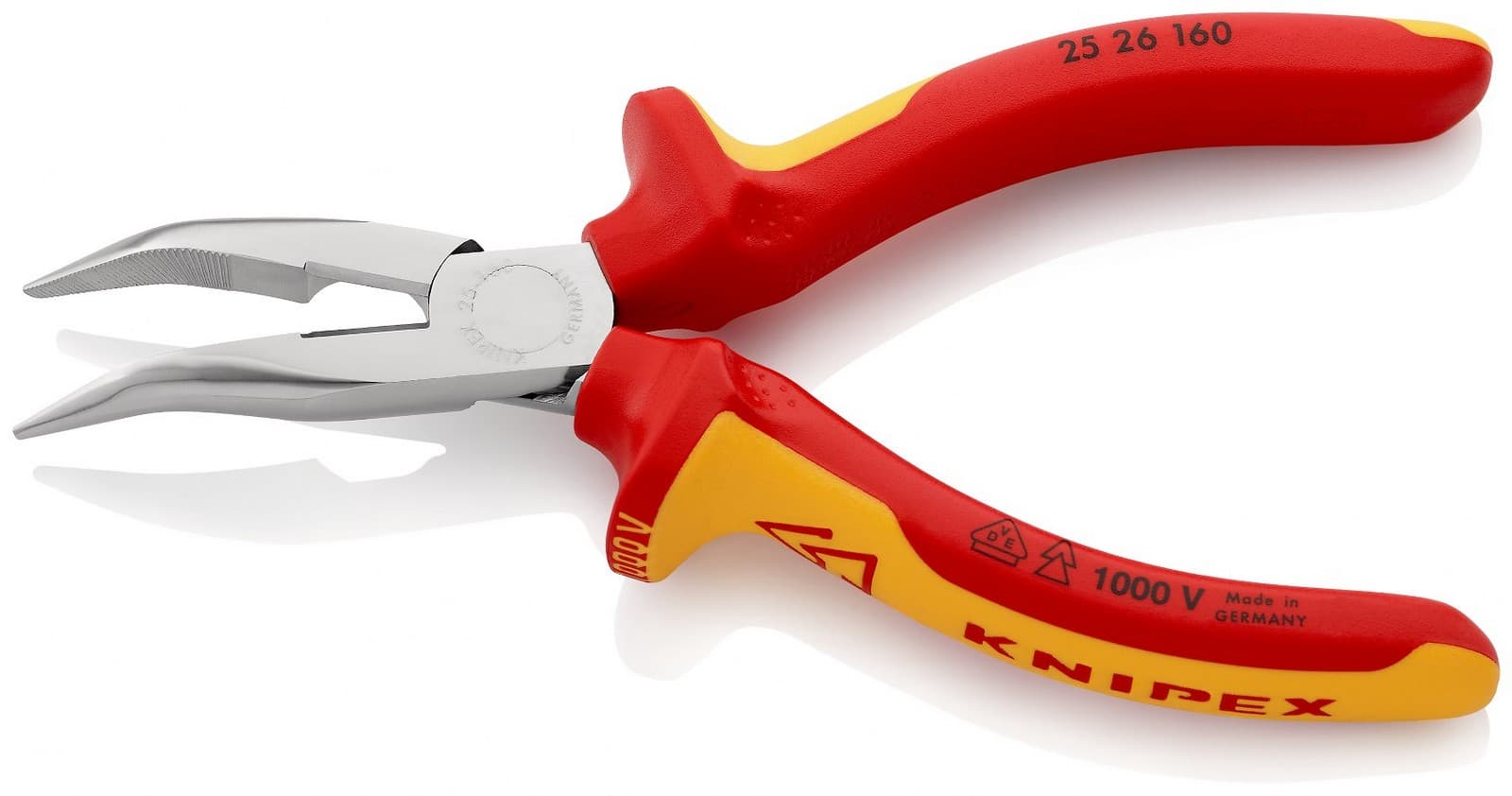 Knipex klešta špic kriva sa bočnim sečenjem 1000V VDE 160mm 25 26 160 - slika 2