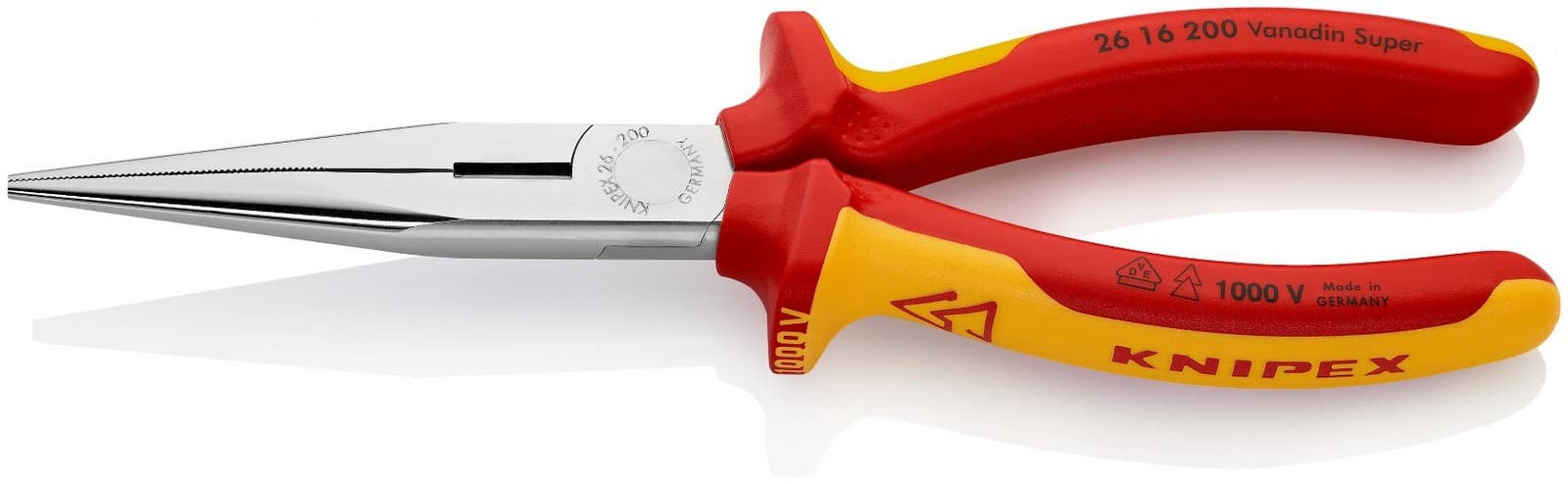 Knipex 26 16 200 Špicasta klešta sa sa bočnim sečenjem izolovana, VDE, hromirane 200 mm