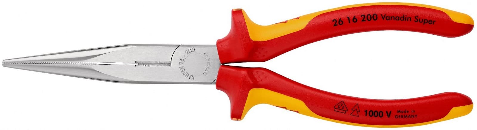 Knipex klešta špic prava 1000V VDE 200mm u blister pakovanju 26 16 200 SB - slika 3