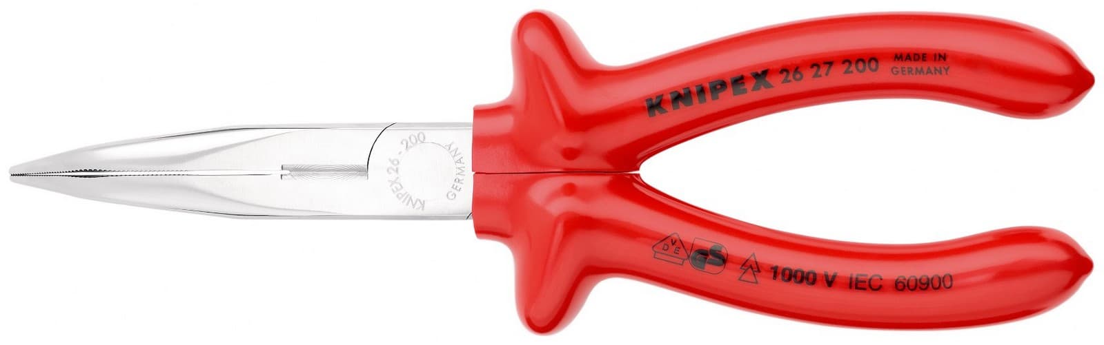 Knipex klešta špic kriva izolovana 200mm 26 27 200 - slika 3