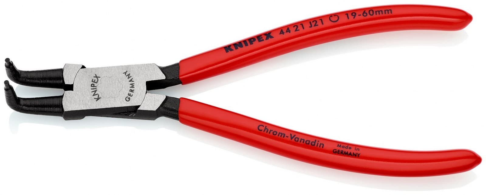 Knipex klešta za unutrašnje sigurnosne prstenove kriva 170mm 44 21 J21 - slika 2
